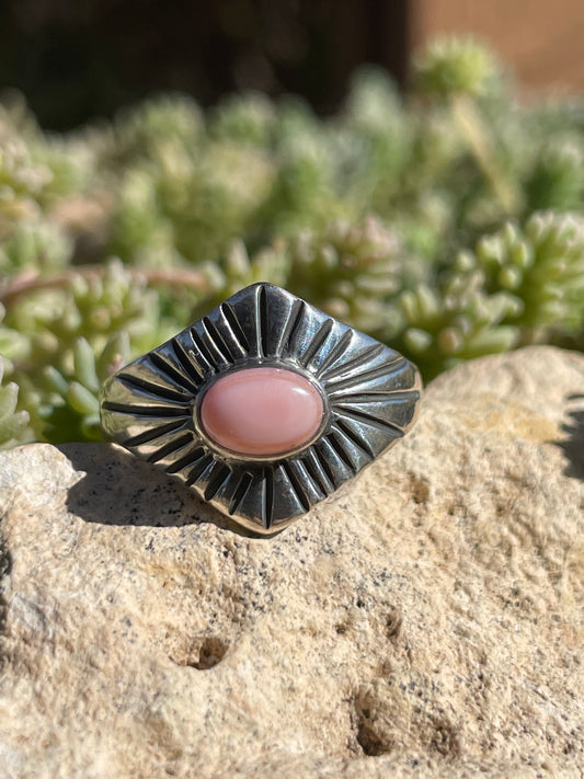 Pink Conch Ring Size 8.75 | 925 Sterling Silver Southwest B985