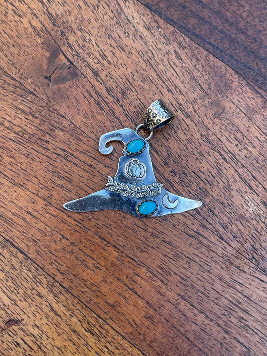 Turquoise Hat Pendant | 925 Sterling Silver C821