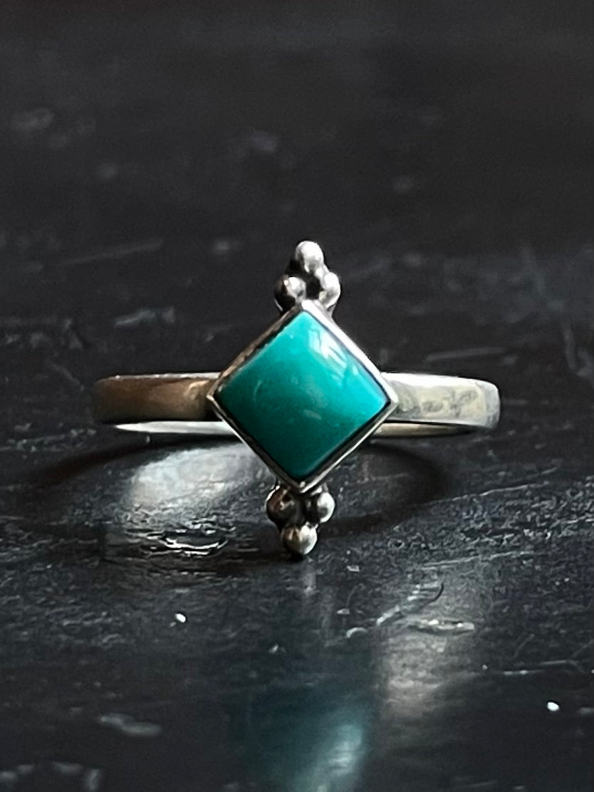 Kingman Turquoise Ring Size 8 | 925 Sterling Silver E732
