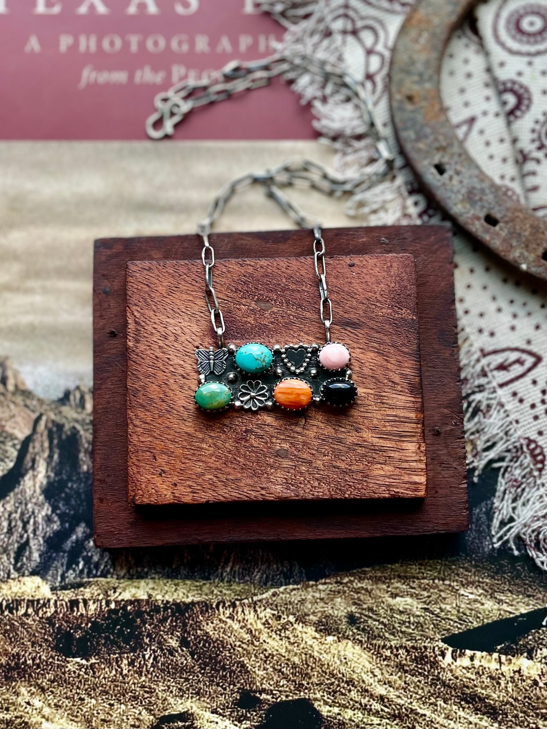 Multi-Stone Heart Necklace | 925 Sterling Silver D206