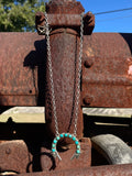 Kingman Lightning Bolts Turquoise Necklace | 925 Sterling Silver E361