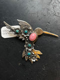 Hummingbird Pink Conch Pendant | Sterling Silver | A583