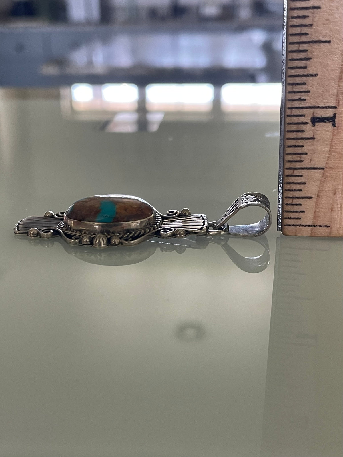 Turquoise Matrix Pendant | 925 Sterling Silver G684
