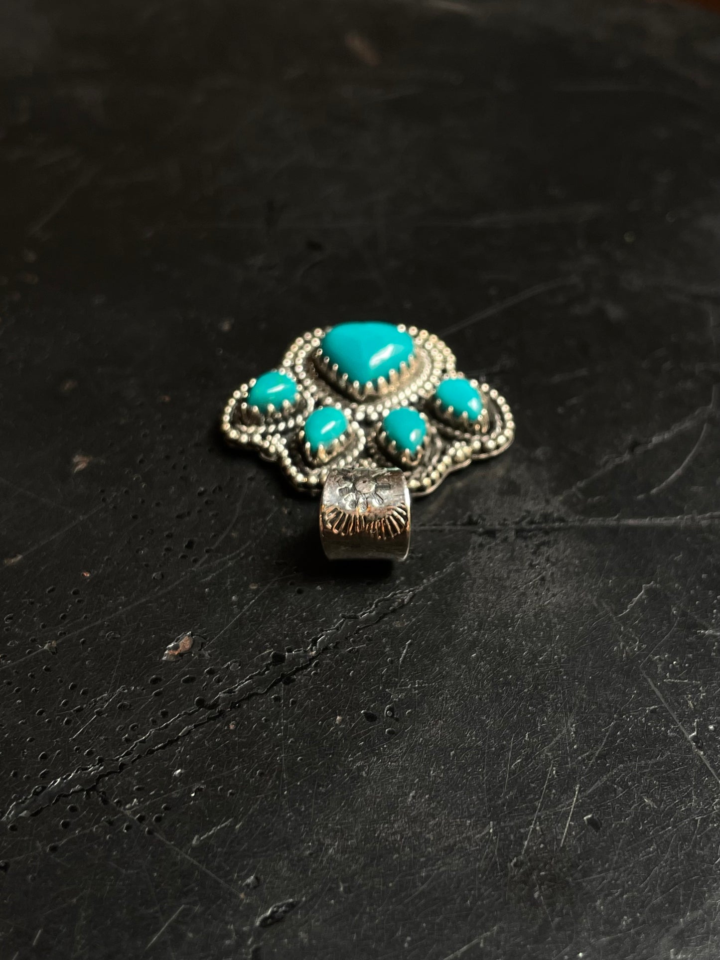 Turquoise Paw Heart Pendant | 925 Sterling Silver C992