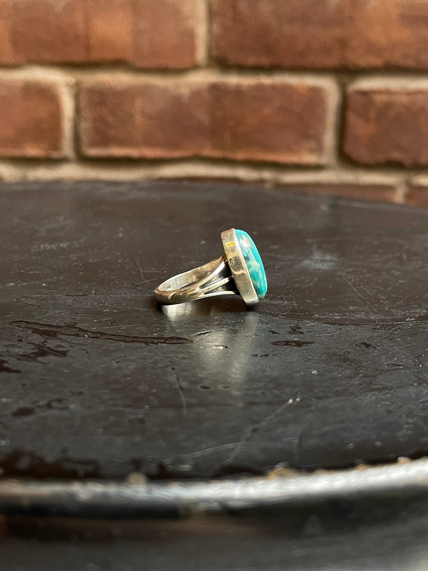 Kingman Turquoise Ring Size 7.75 | 925 Sterling Silver Southwest E185