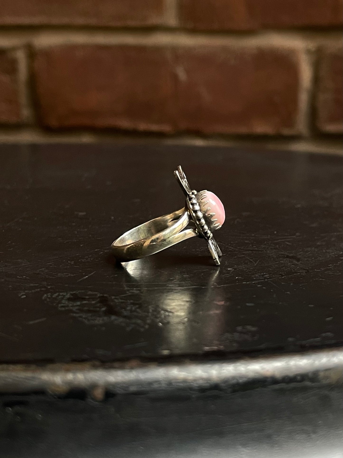 Pink Conch Ring Size 8 | 925 Sterling Silver G158