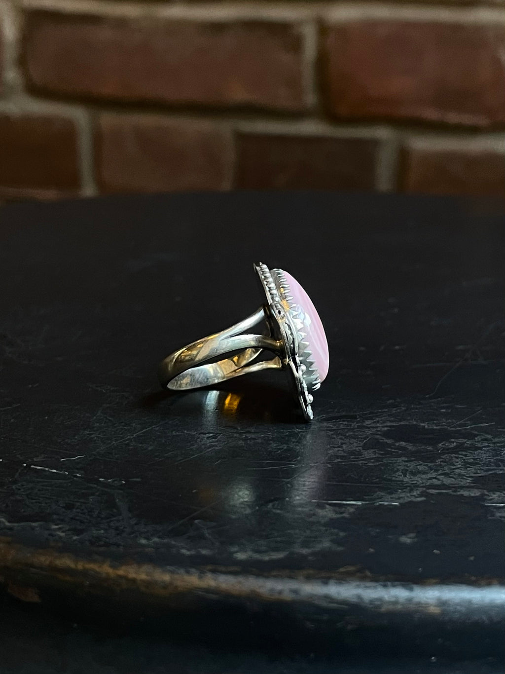 Pink Conch Butterfly Ring | 925 Sterling Silver Size 8 E467