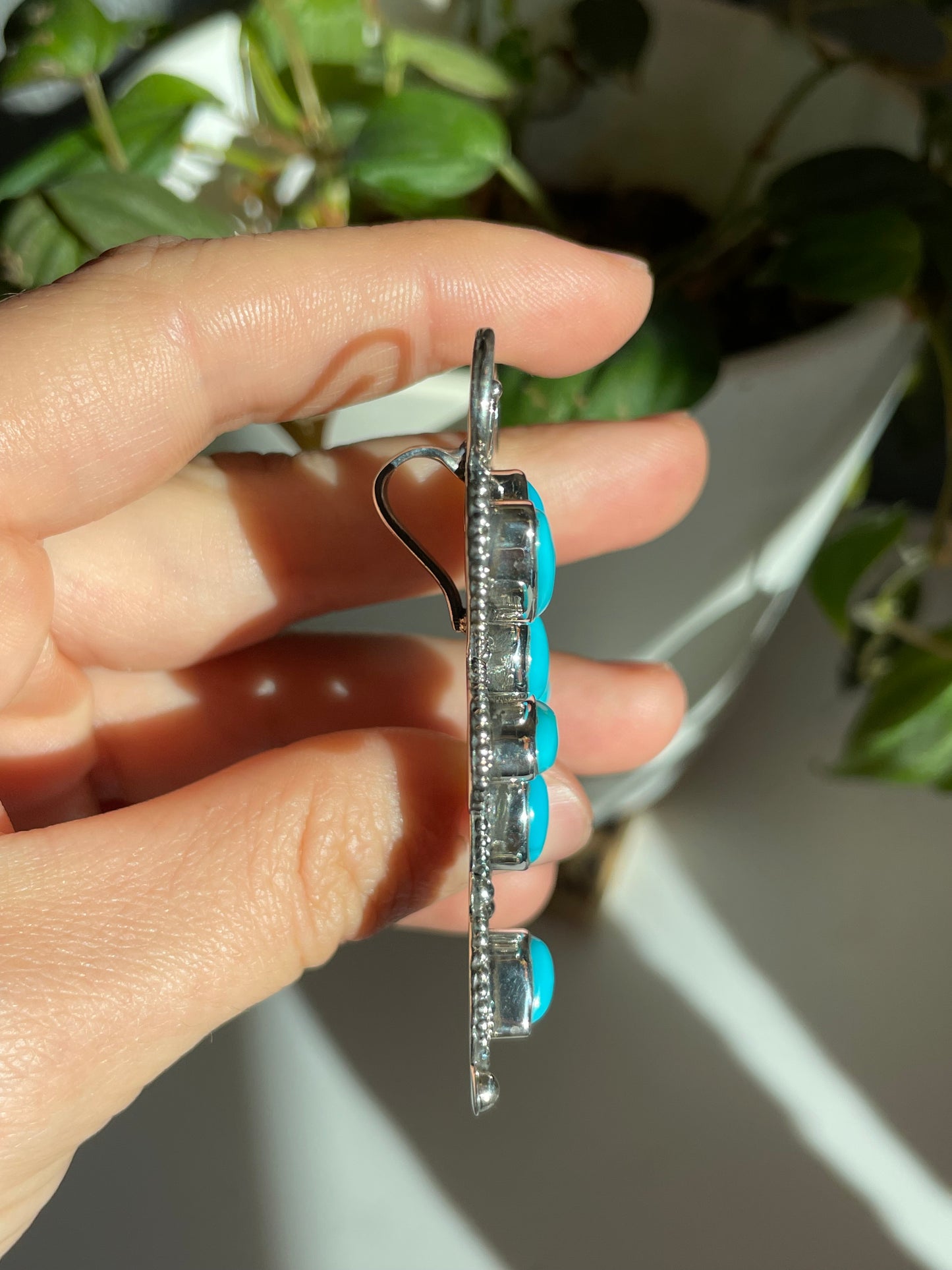 Turquoise Dragonfly Pendant | Sterling Silver 925 B794