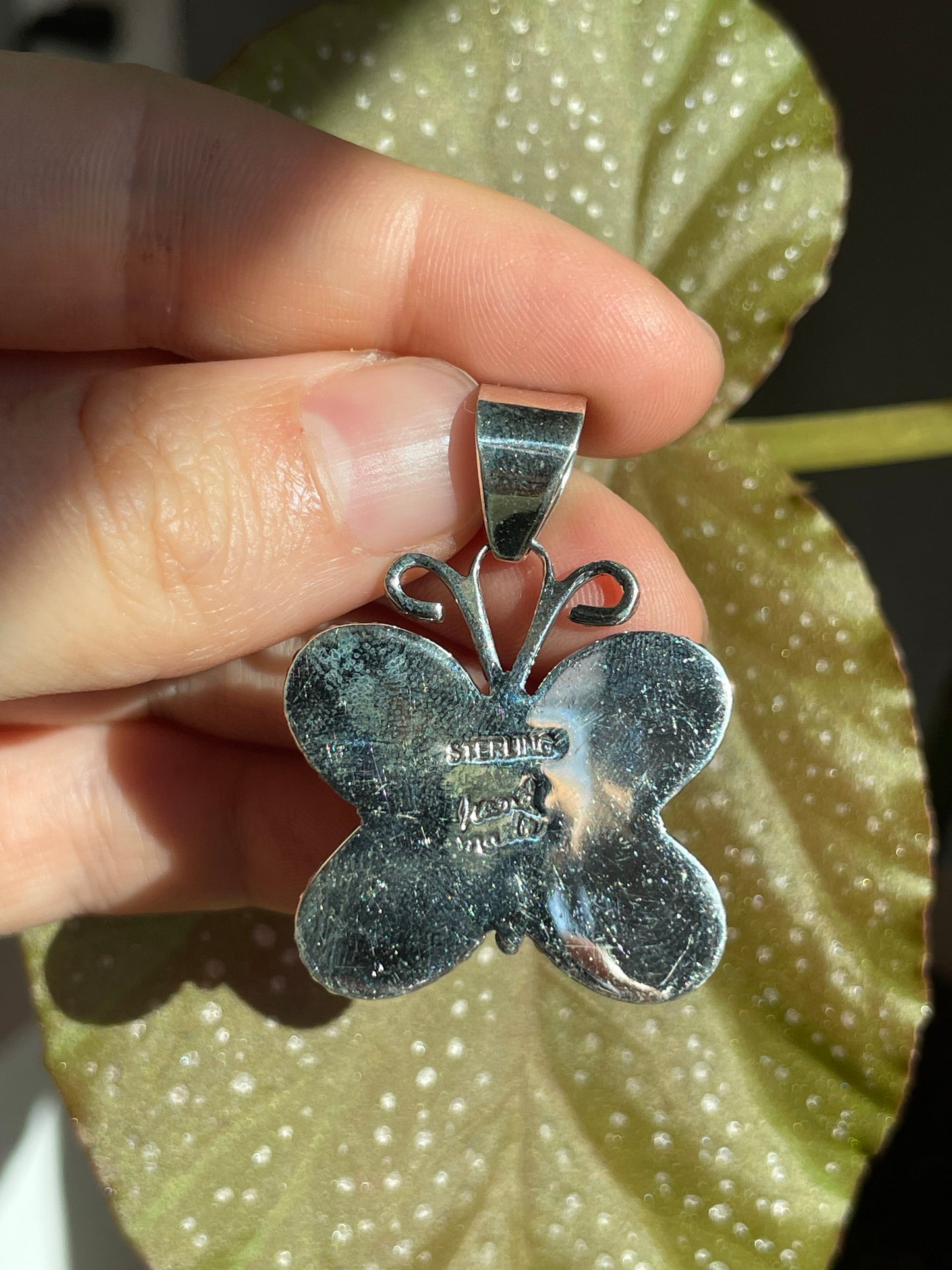 Pink Conch Butterfly Pendant | Sterling Silver 925