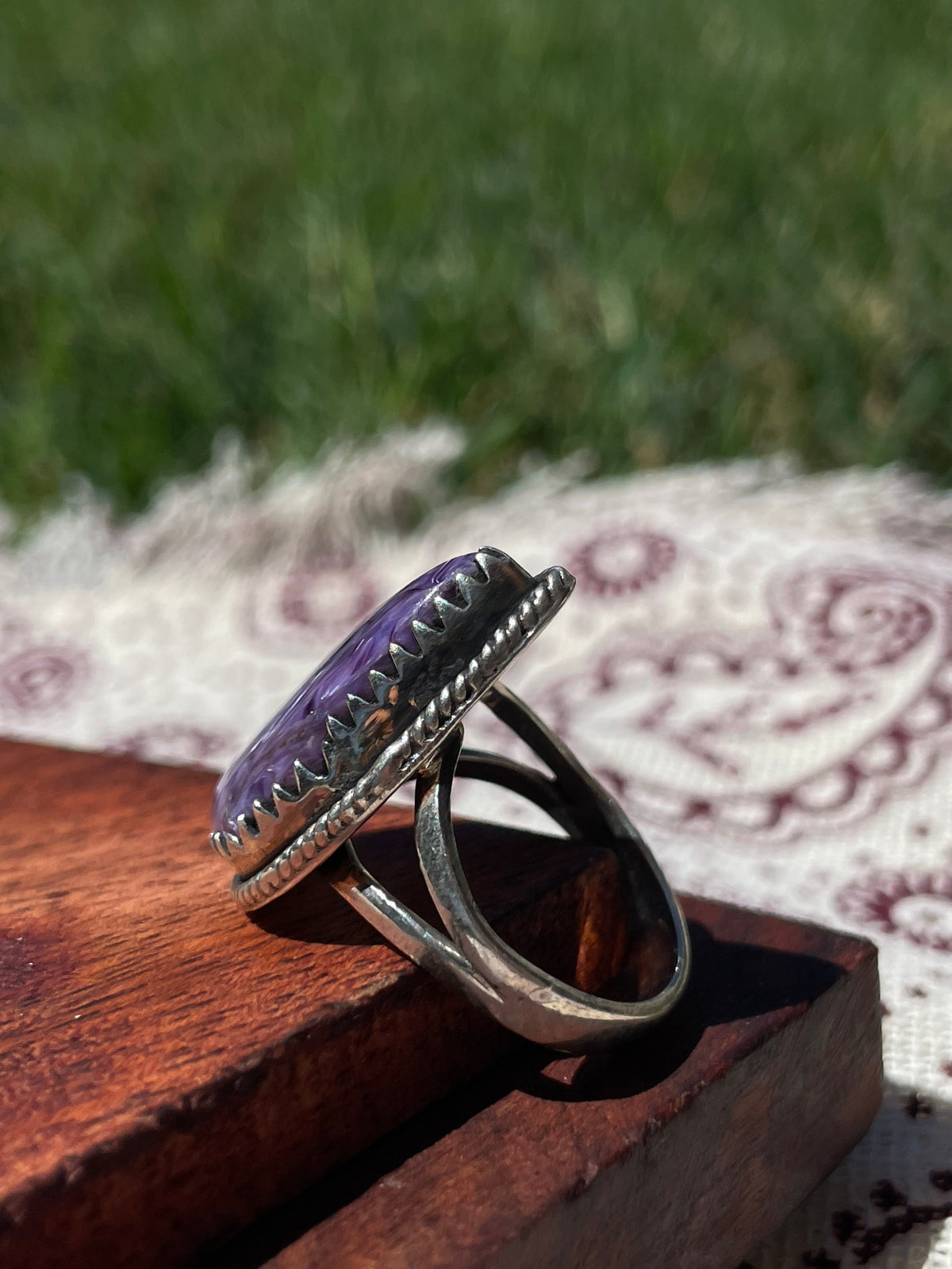 Charoite Ring Size 7.25 | 925 Sterling Silver D289