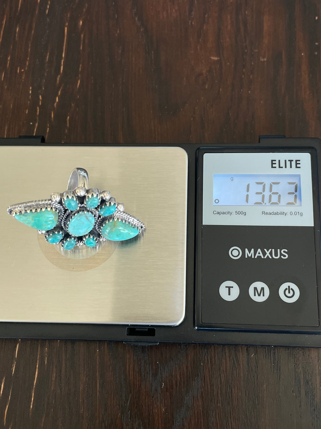 Turquoise Statement Ring Size 7 | Sterling Silver E864