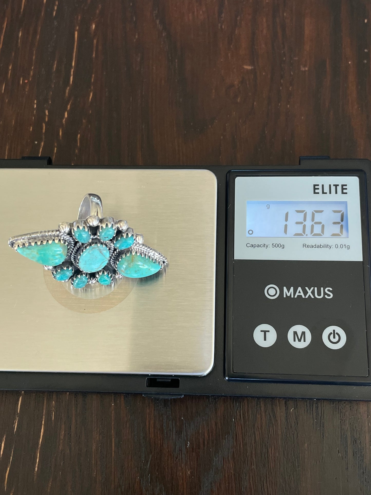 Turquoise Statement Ring Size 7 | Sterling Silver E864