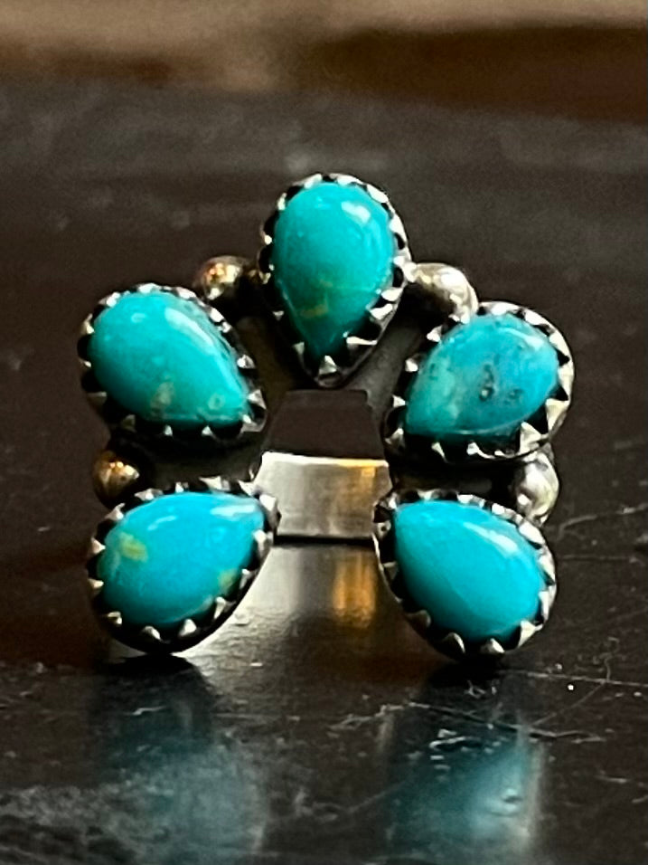 Kingman Turquoise Naja Ring Size 6.5 | 925 Sterling Silver G490