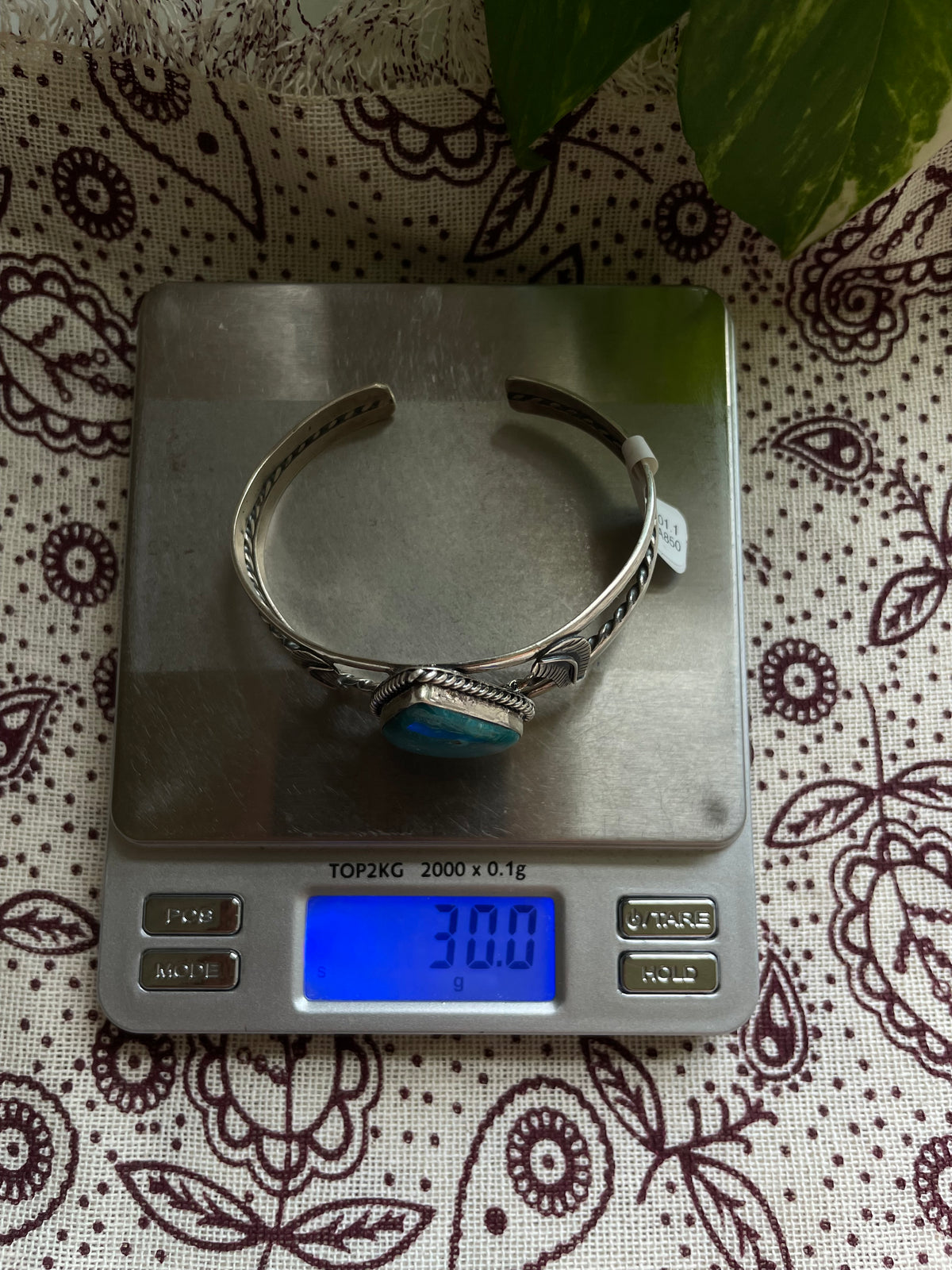 Turquoise Teardrop Cuff Bracelet | 925 Sterling Silver D272