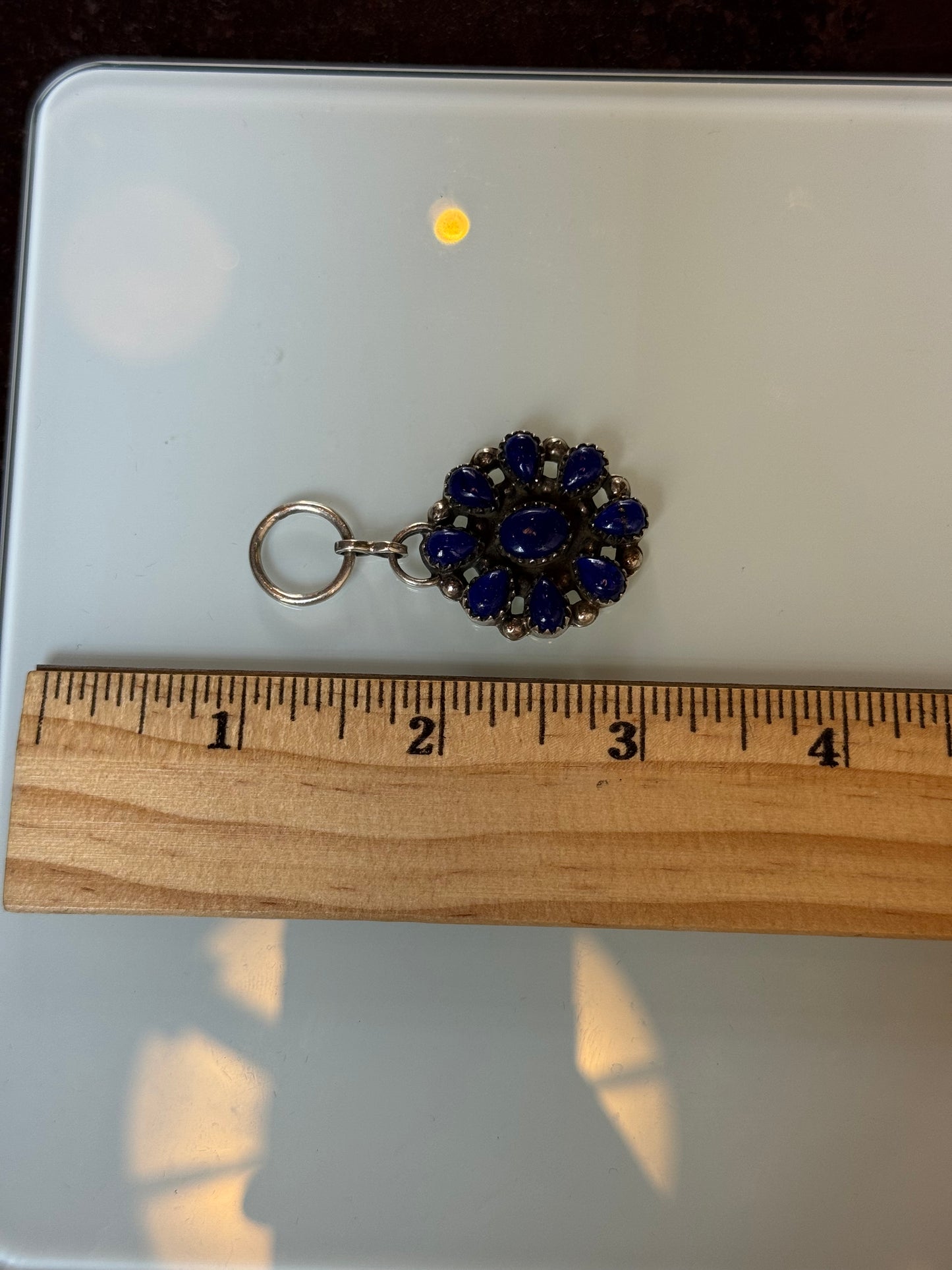 Lapis Lazuli Cluster Pendant | Sterling Silver | A634