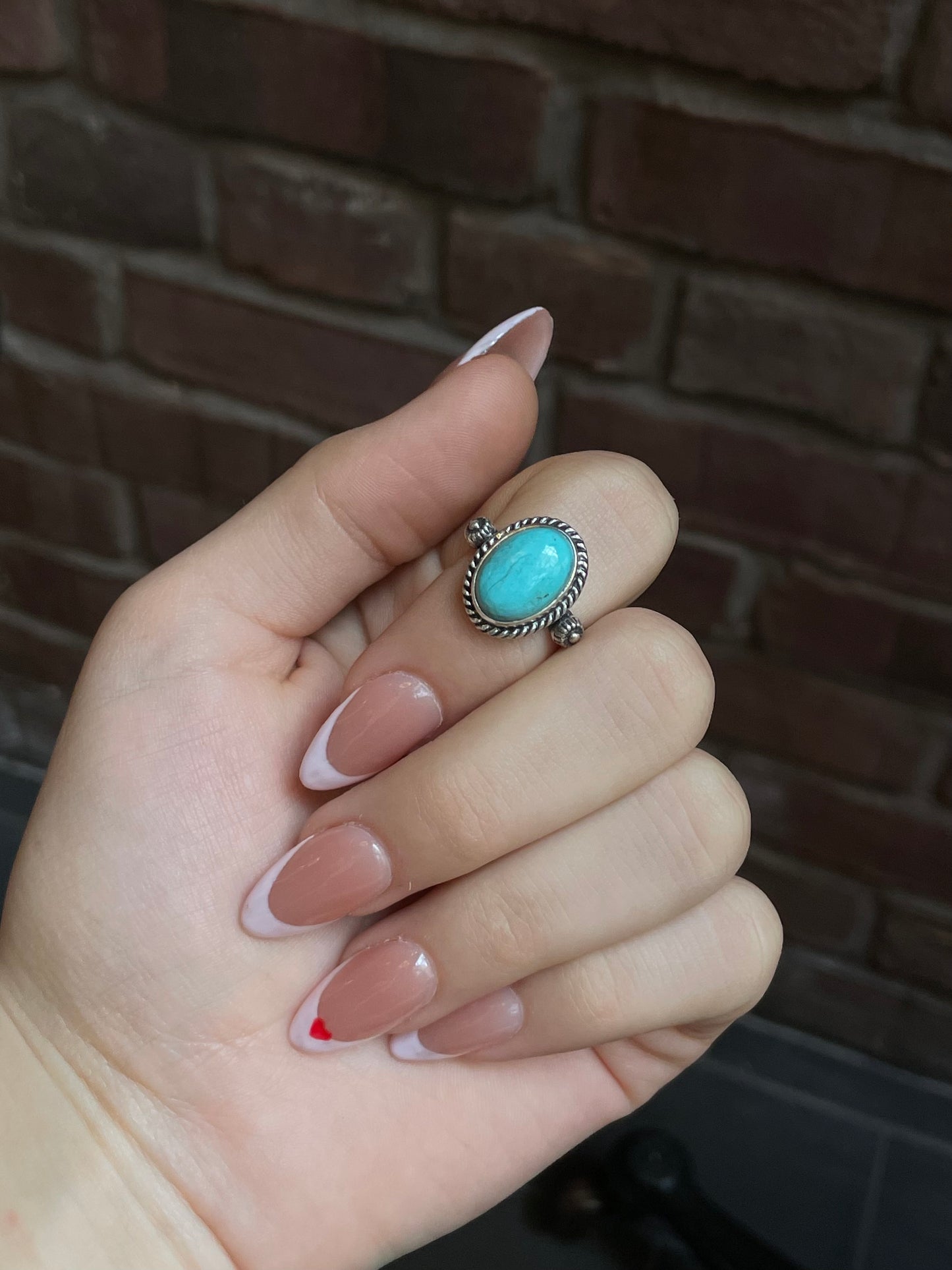 Kingman Turquoise Ring Size 8 | 925 Sterling Silver E727