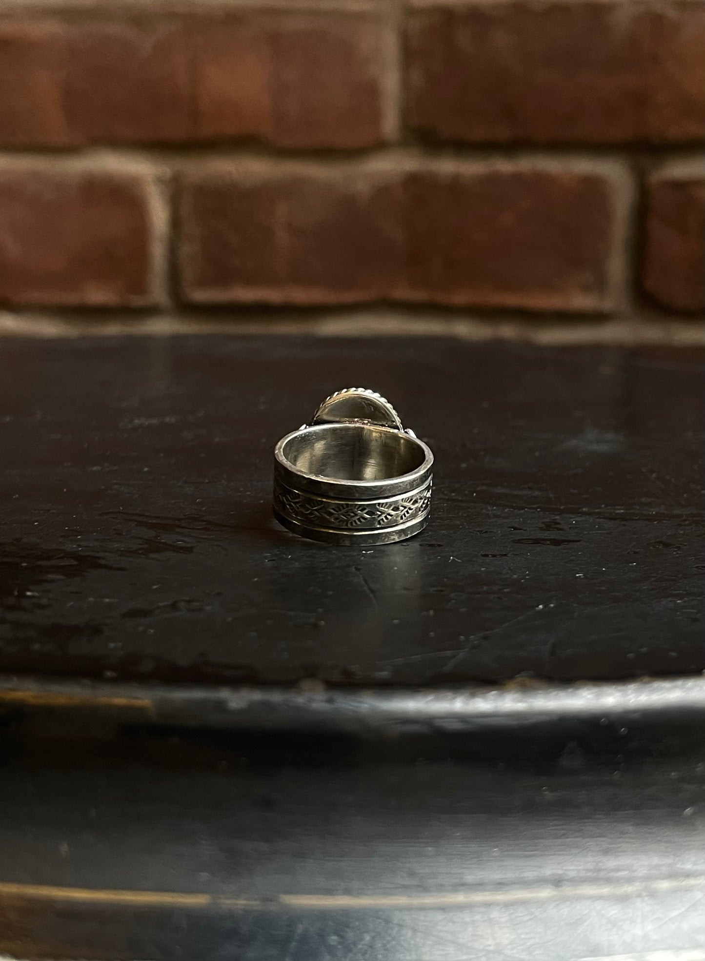 Spiny Oyster Rope Ring Size 8 | 925 Sterling Silver Southwest E136