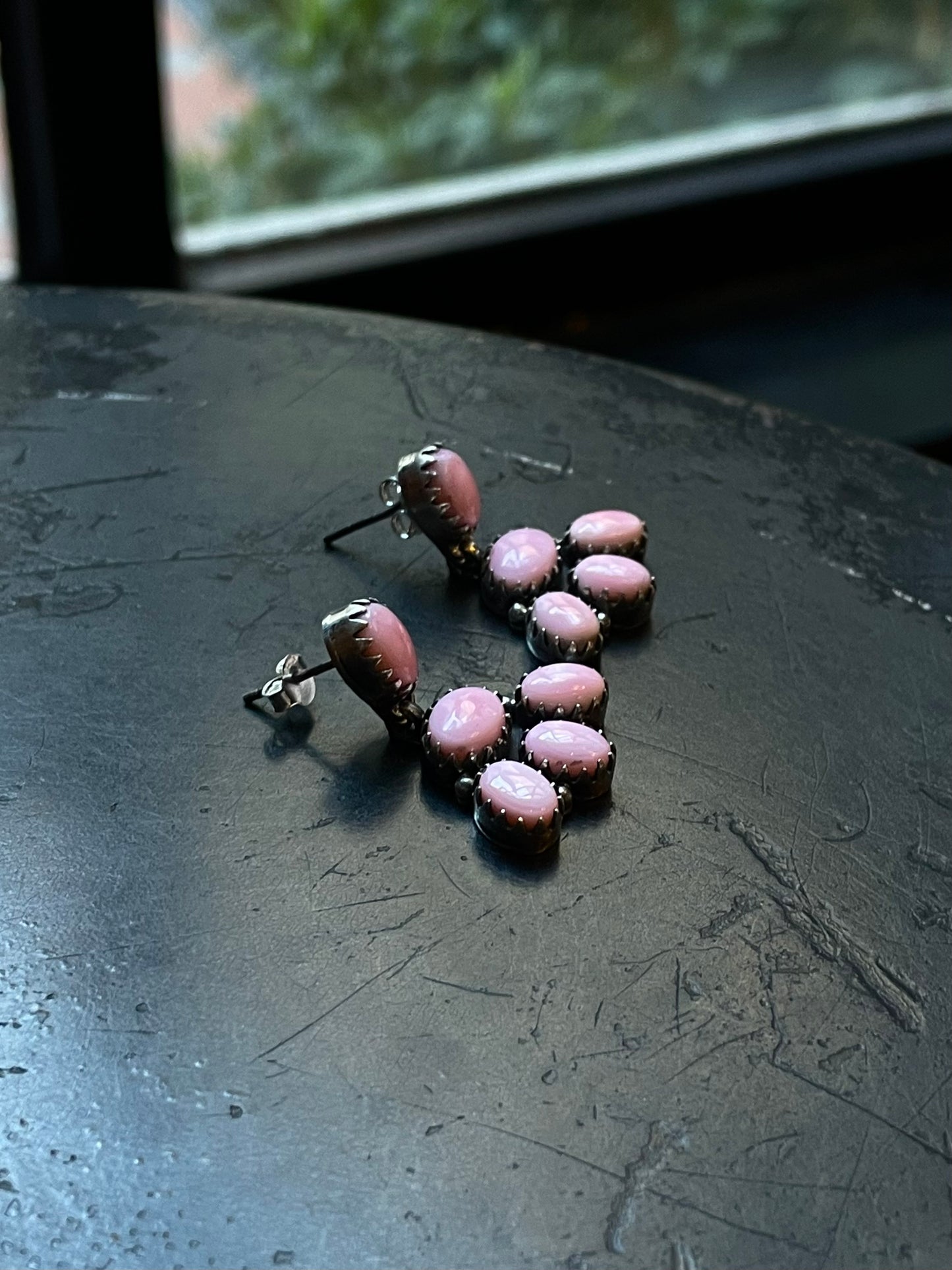 Pink Conch Drop Earrings | 925 Sterling Silver E400