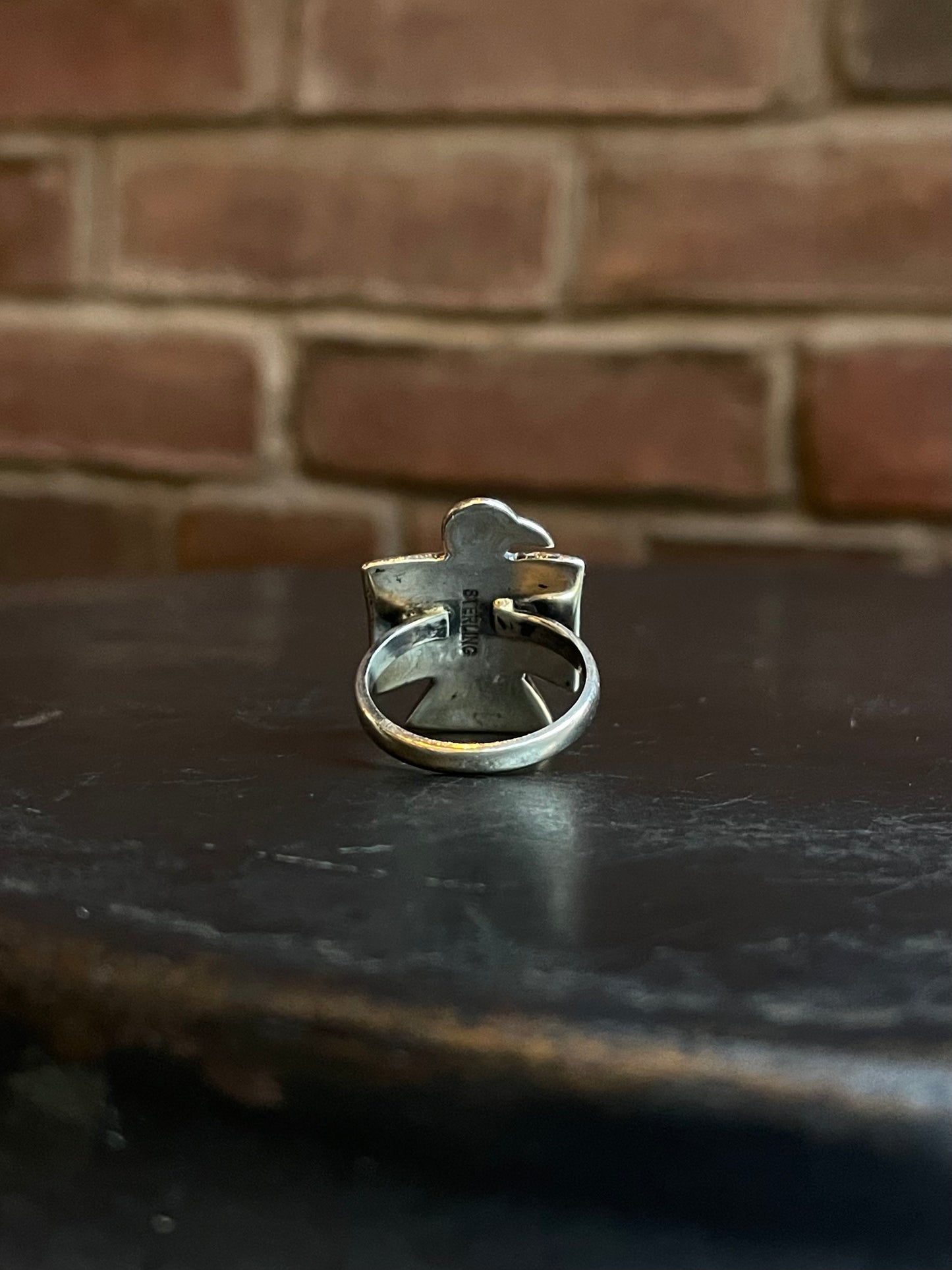 Turquoise Thunderbird Ring | 925 Sterling Silver Size 7 E471