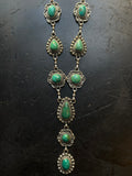 Kingman Turquoise Lariat Necklace | 925 Sterling Silver G611