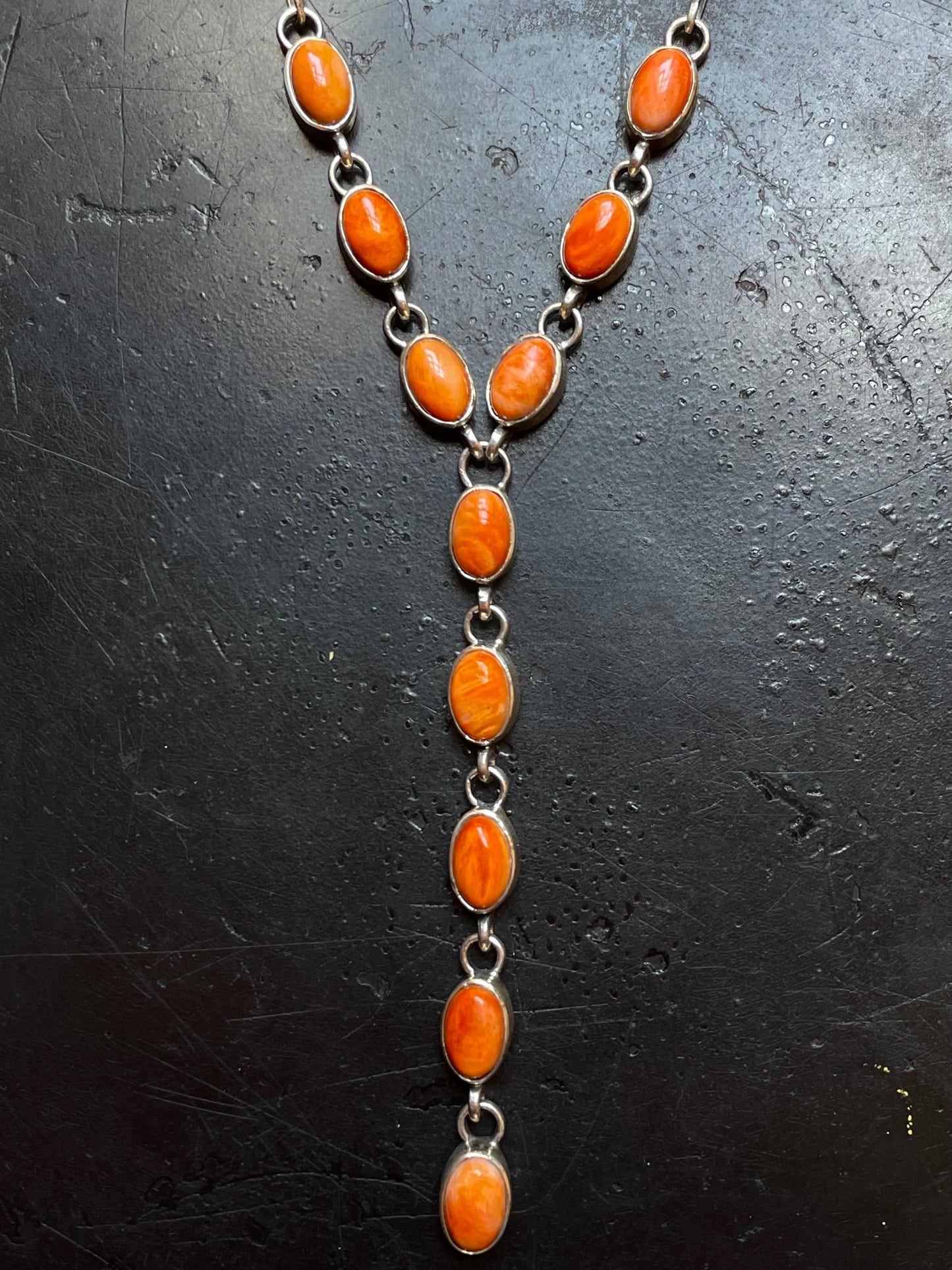 Spiny Oyster Lariat Necklace | Sterling Silver G439
