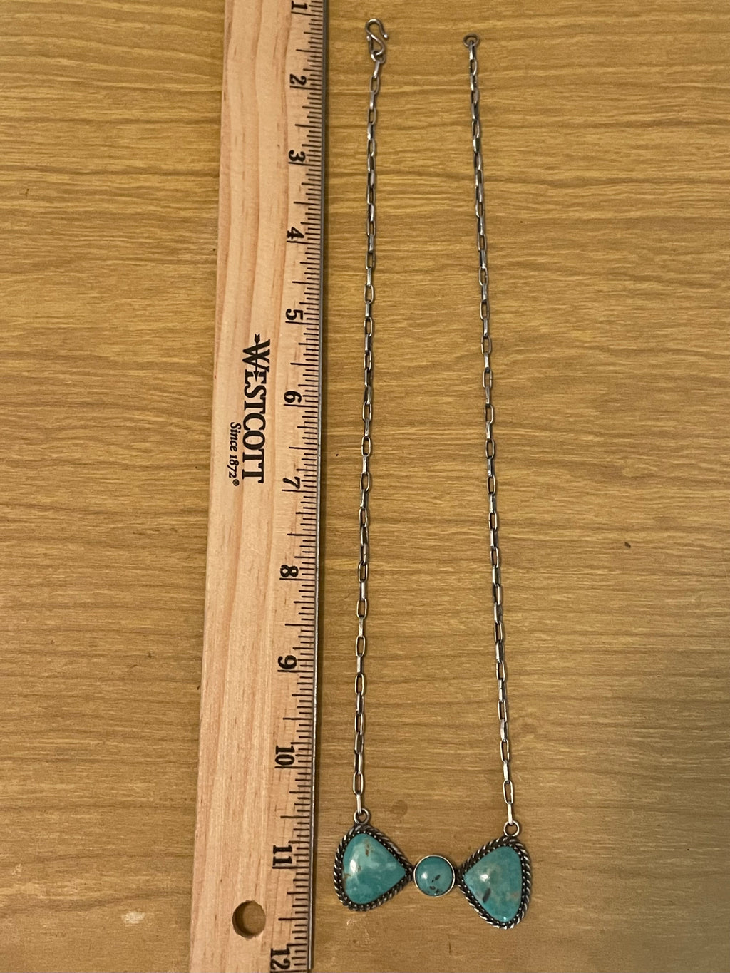 Kingman Turquoise Bar Necklace | Sterling Silver E942