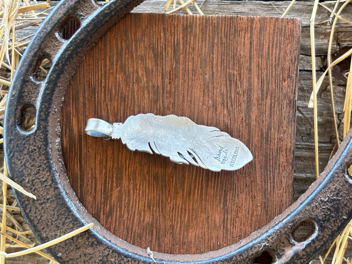 Spiny Oyster Horse Feather Pendant | 925 Sterling Silver Z15