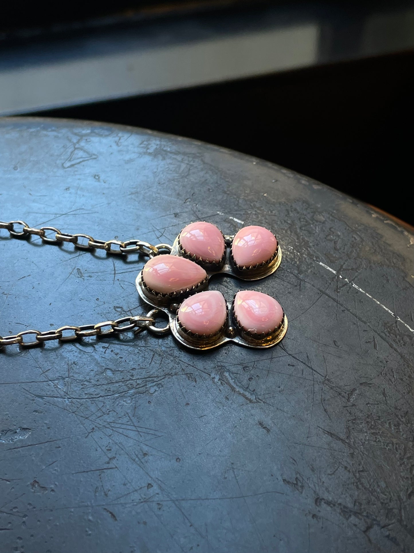 Pink Conch Naja Necklace | Sterling Silver E932