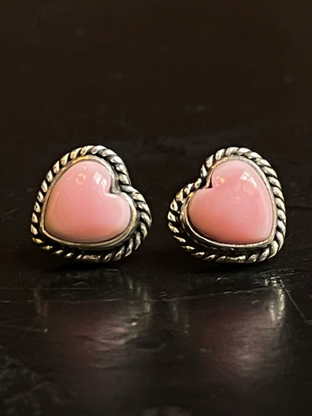 Pink Conch Stud Earrings | 925 Sterling Silver G175