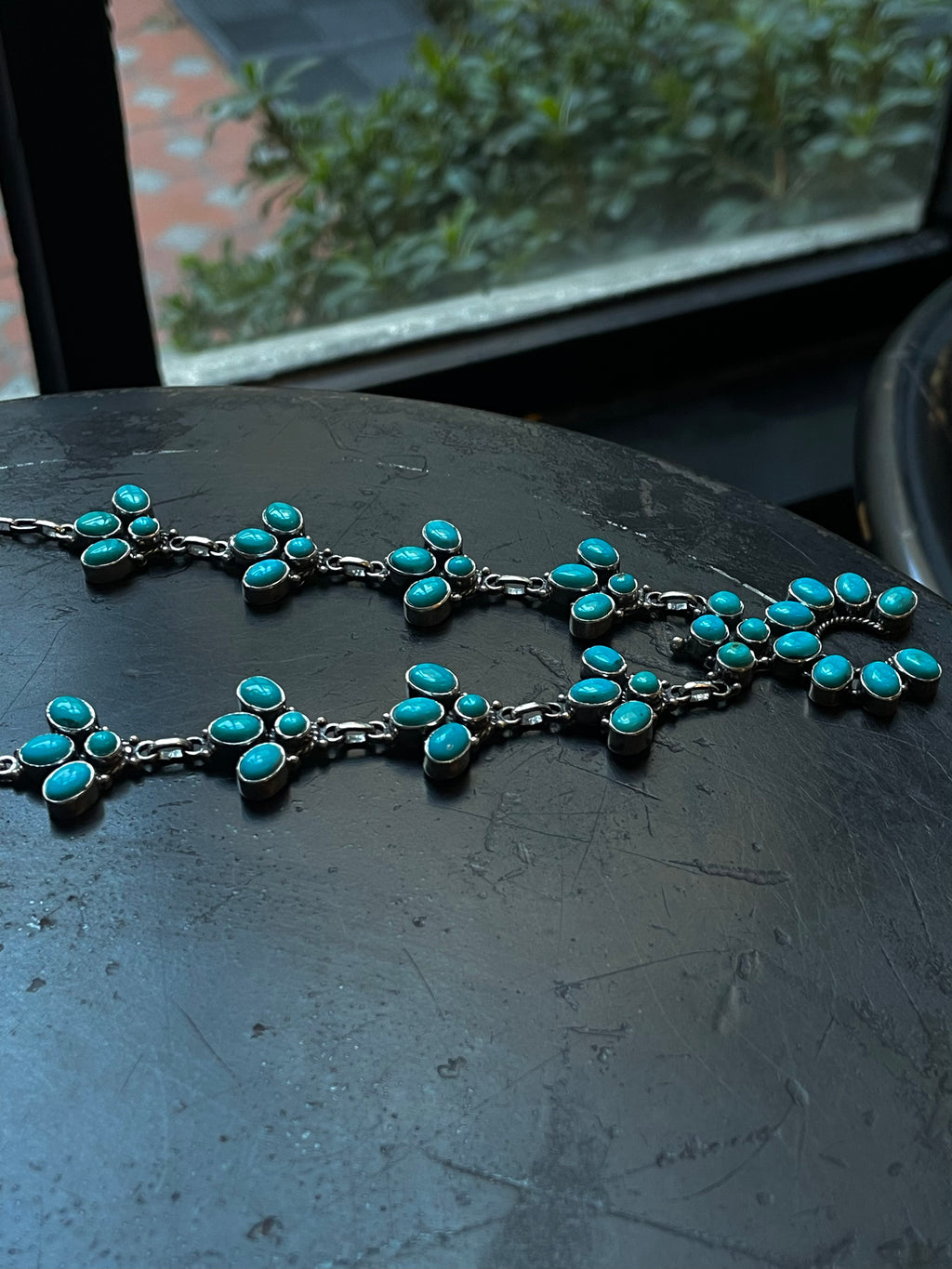 Kingman Turquoise Naja Necklace | 925 Sterling Silver E348