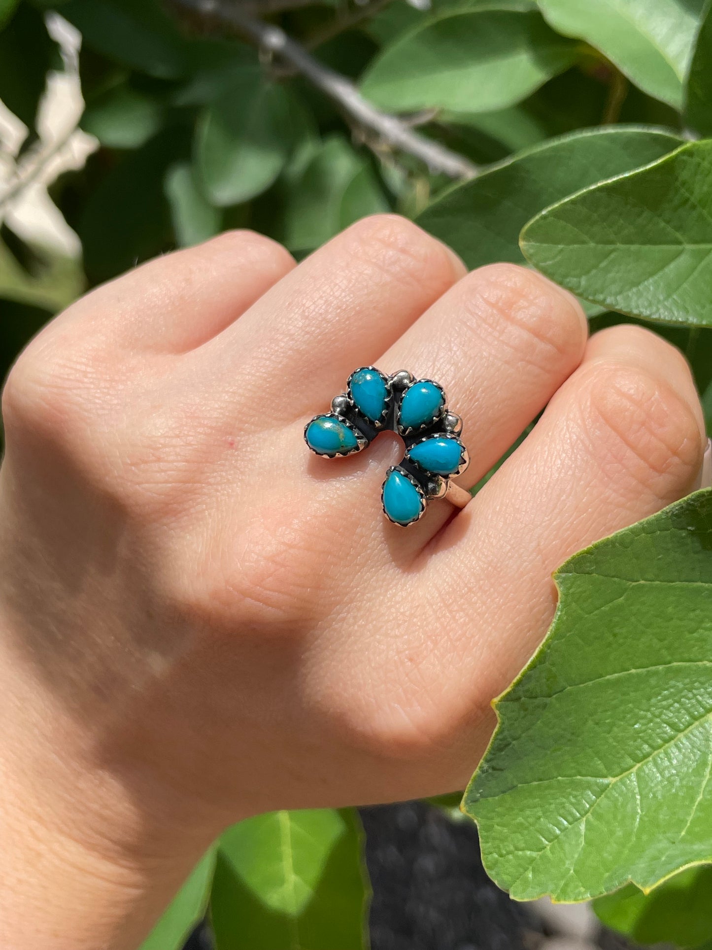 Kingman Turquoise Naja Ring Size 9| 925 Sterling Silver D171