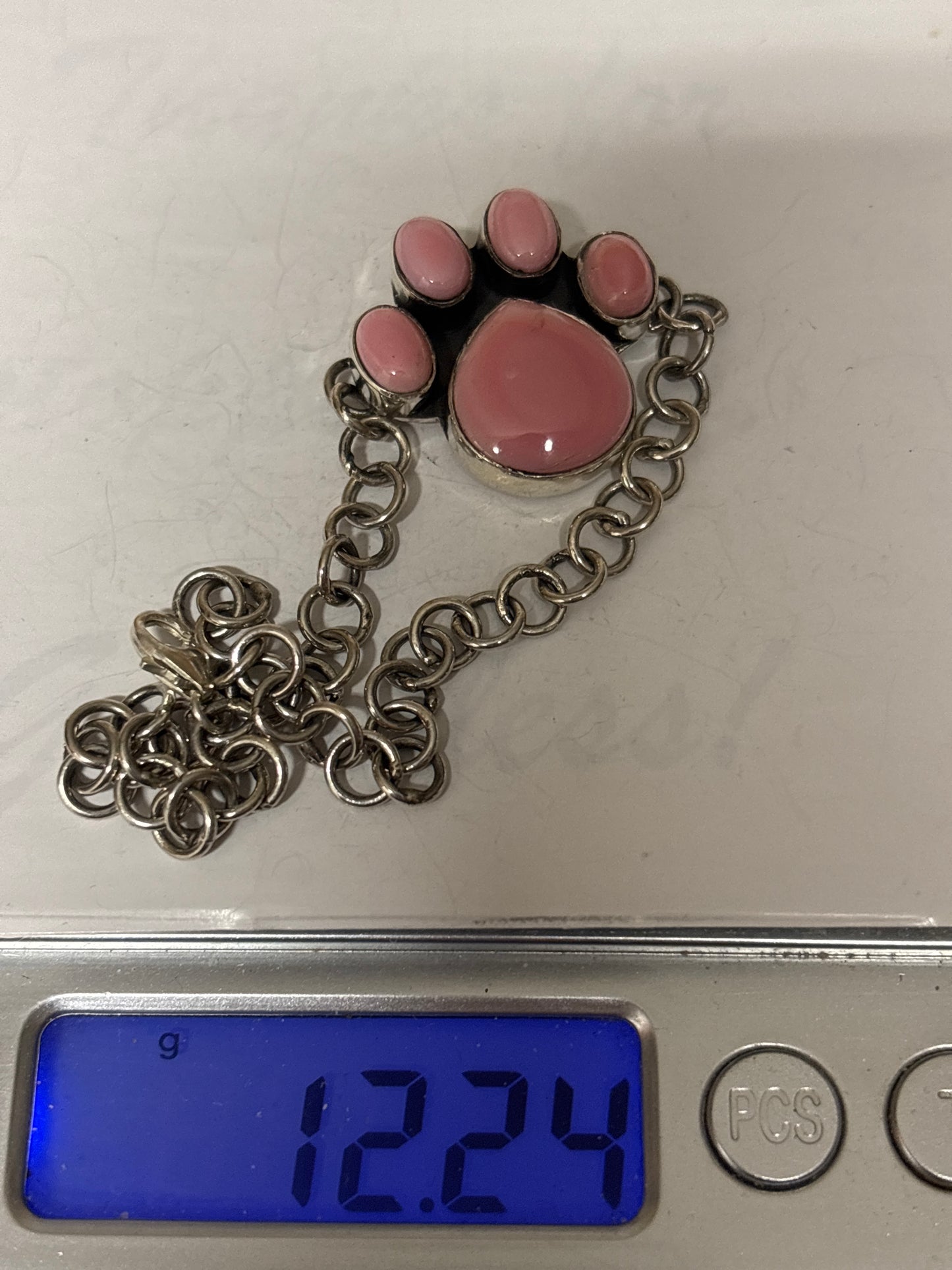 Pink Conch Paw Link Bracelet | 925 Sterling Silver E102