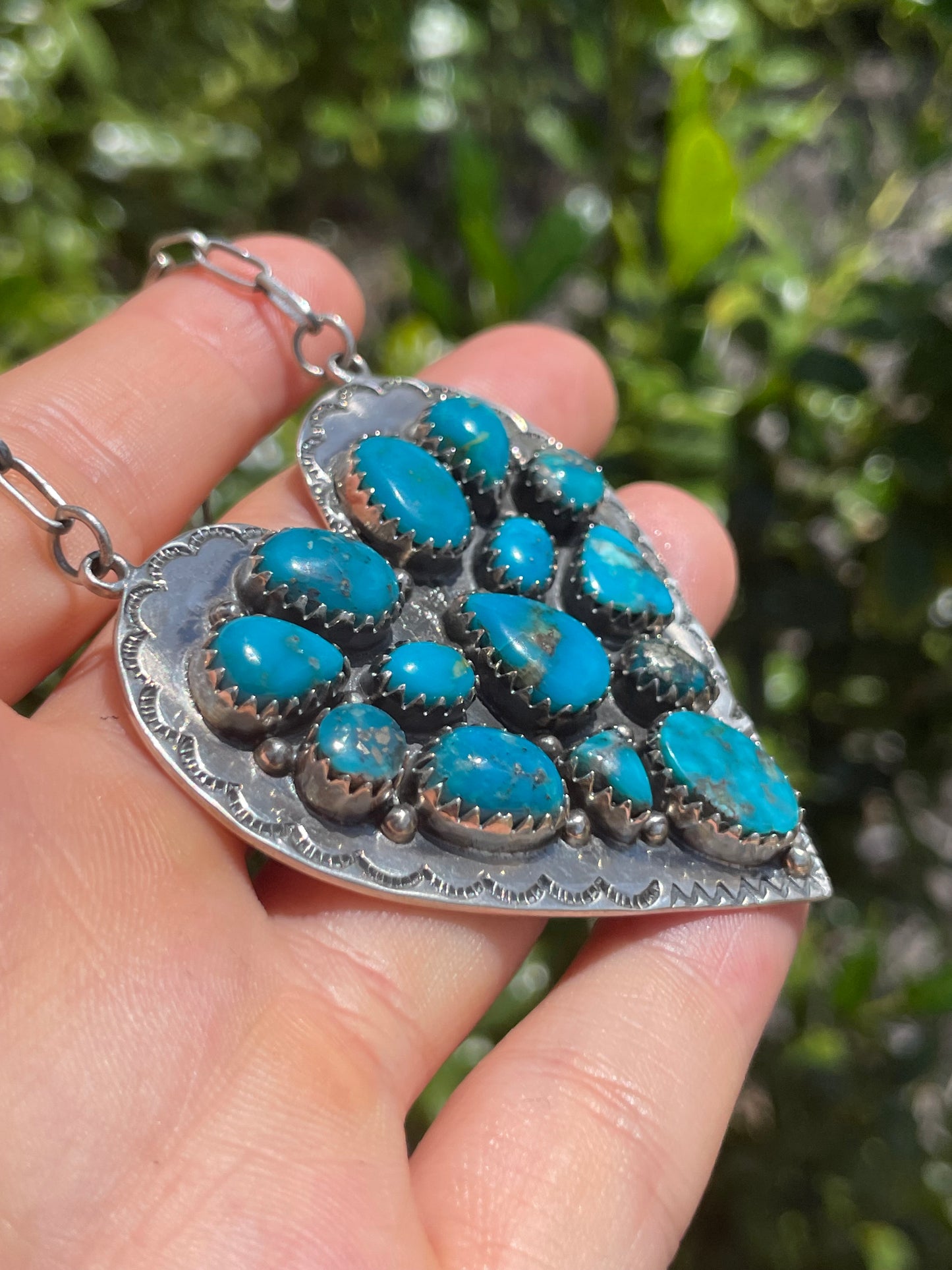 Turquoise Heart Necklace | 925 Sterling Silver D160