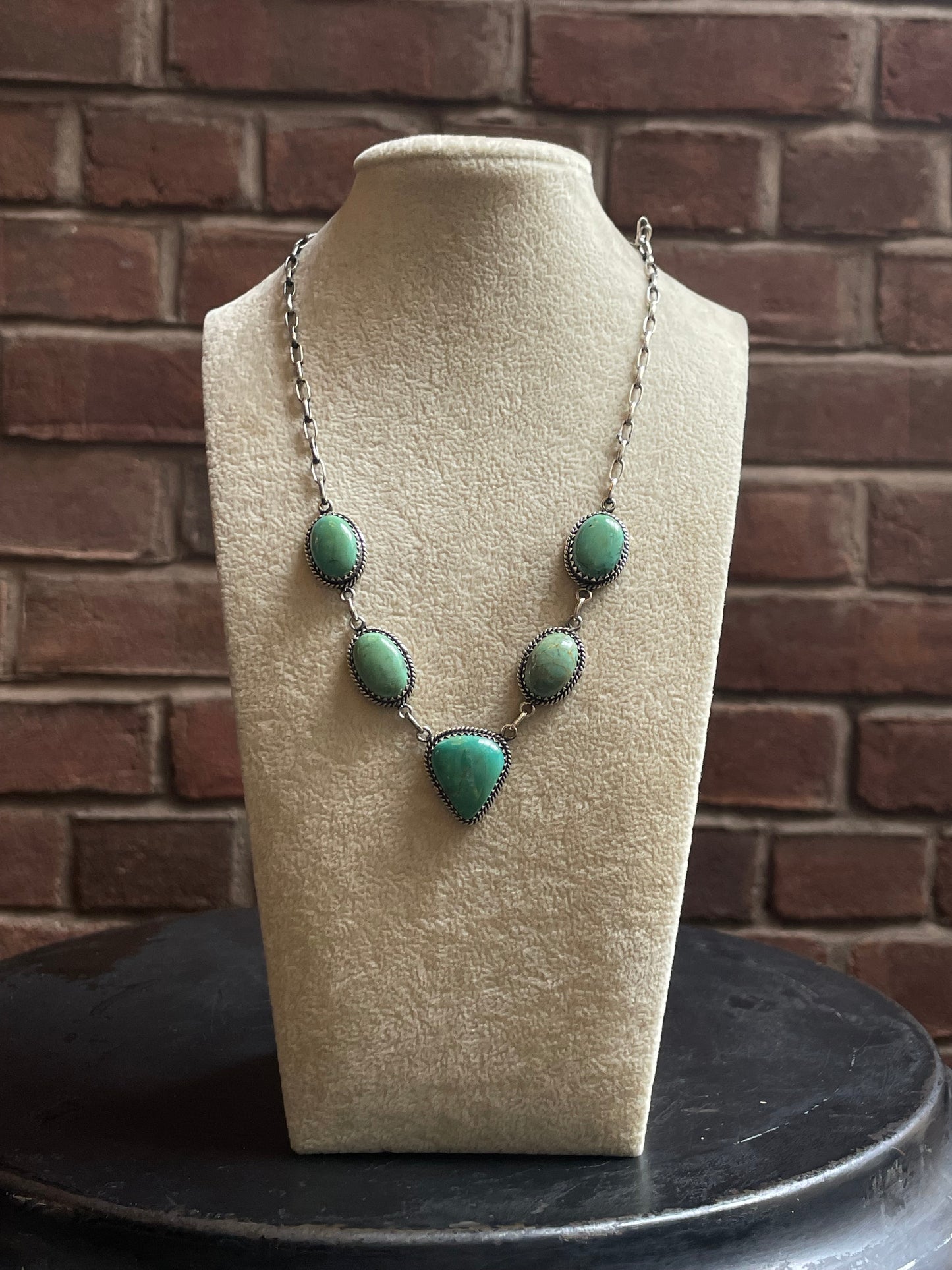 Turquoise Lariat Necklace | 925 Sterling Silver E637