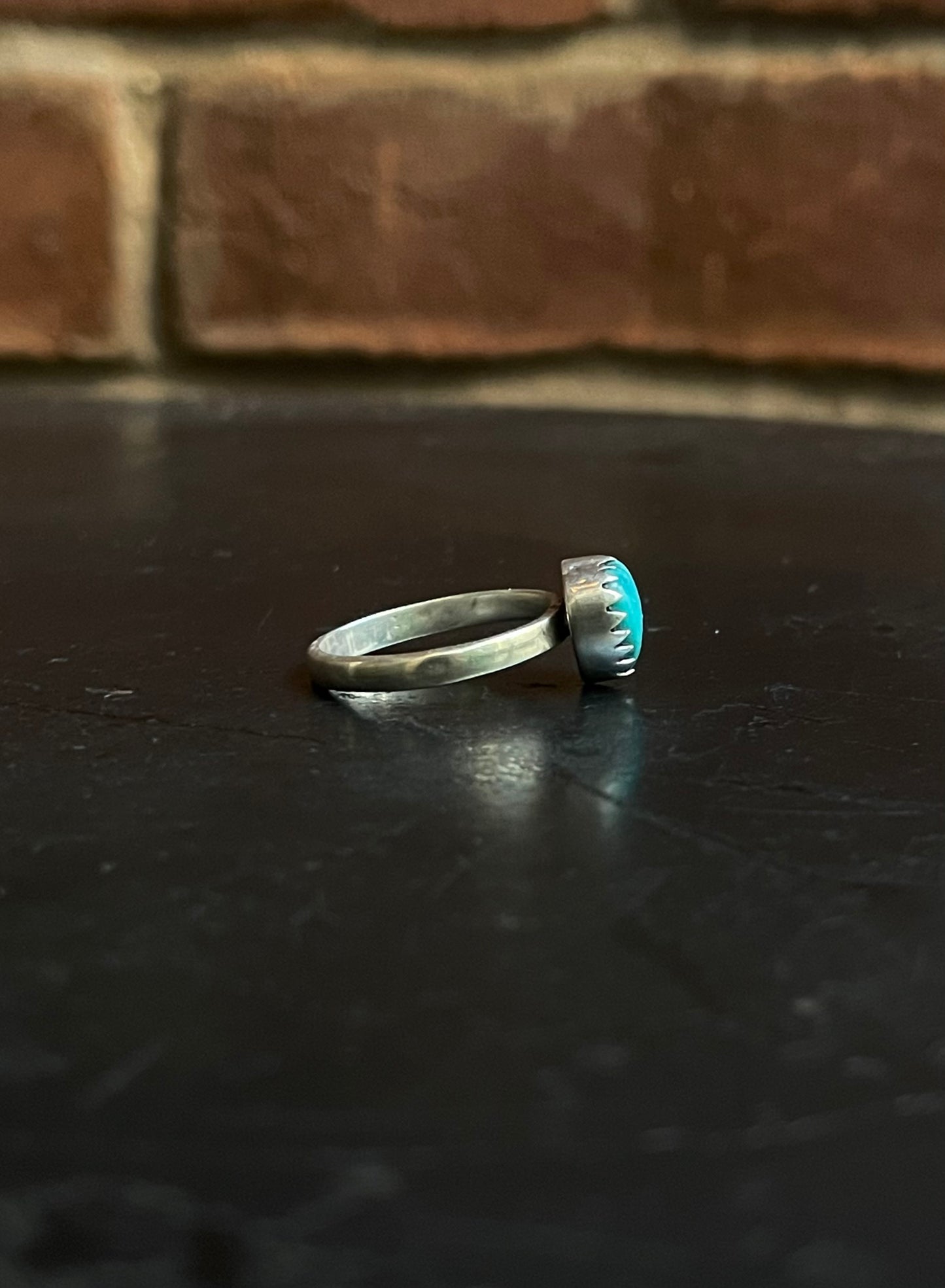 Kingman Turquoise Heart Ring | Sterling Silver | Size 6 G385