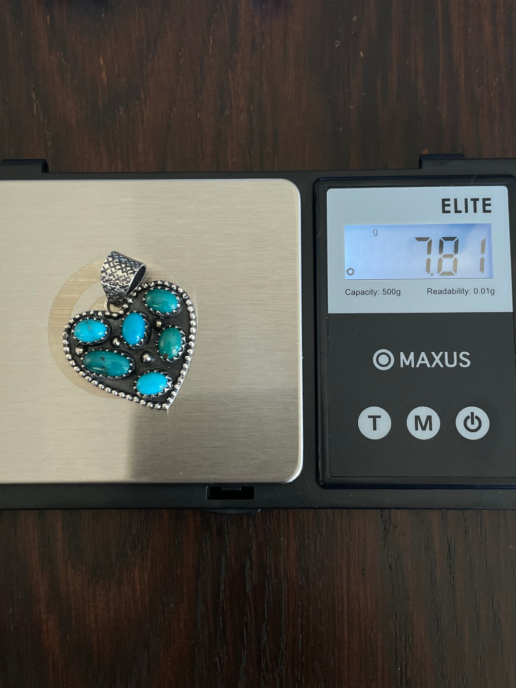 Kingman Turquoise Heart Pendant | Sterling Silver E927