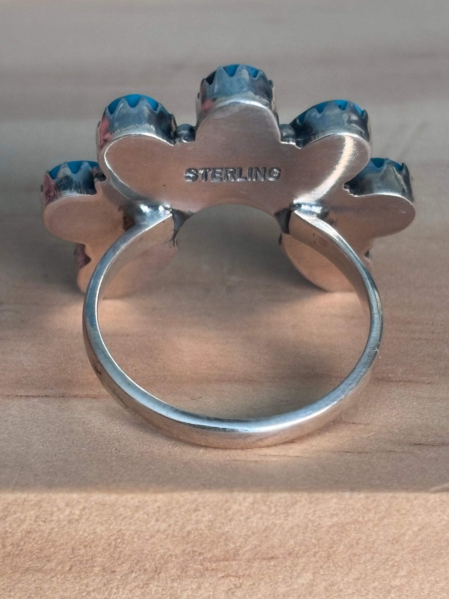 Kingman Turquoise Naja Ring Size 10 | 925 Sterling Silver