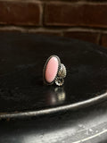 Pink Conch Oval Ring Size 9 | 925 Sterling Silver C938