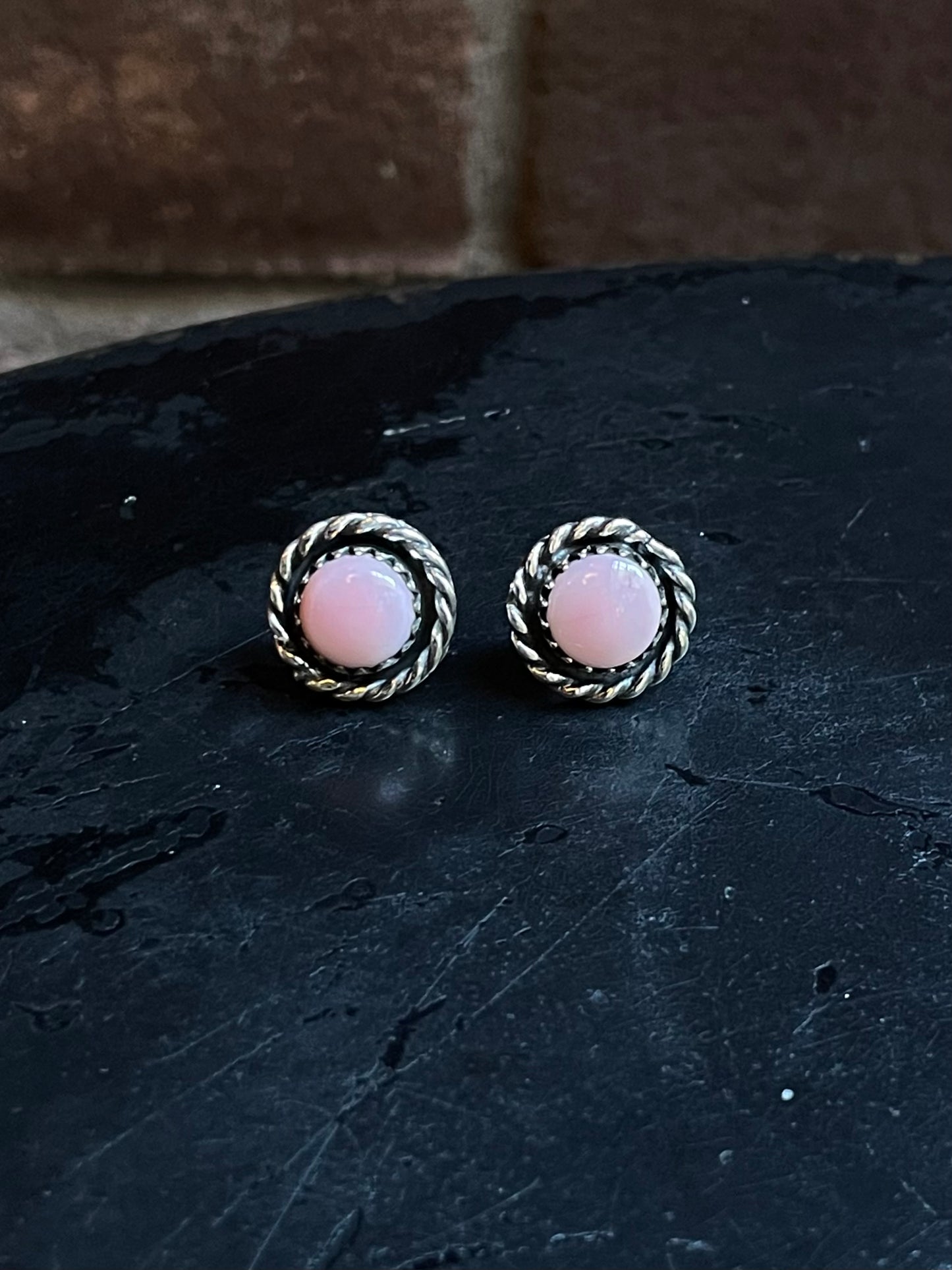 Pink Conch Earrings | 925 Sterling Silver E401