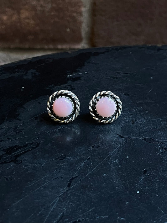 Pink Conch Earrings | 925 Sterling Silver E401