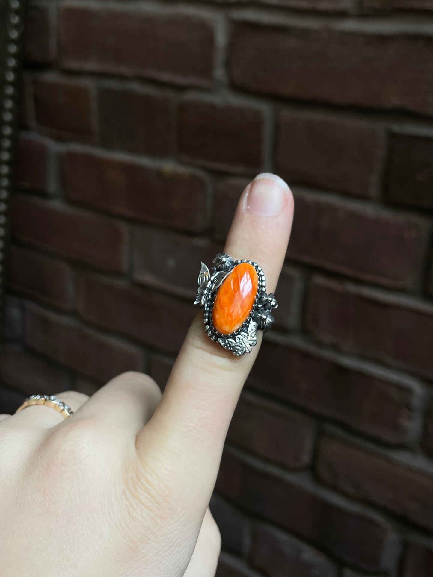 Spiny Oyster Butterfly Ring Size 7 | 925 Sterling Silver Southwest E130