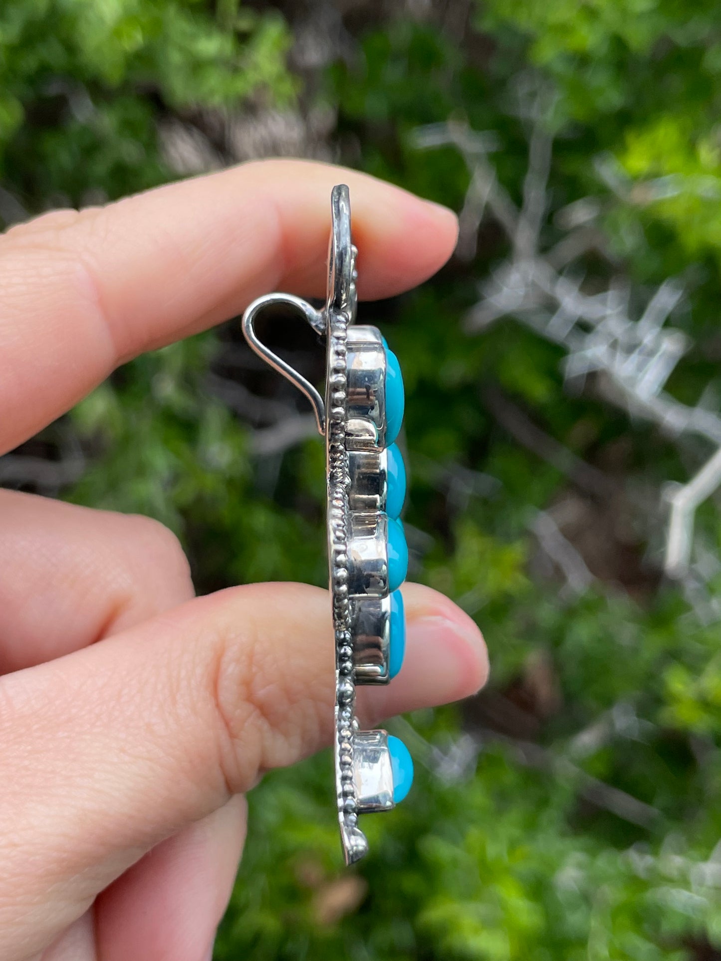 Turquoise Dragonfly Pendant | Sterling Silver 925 B739