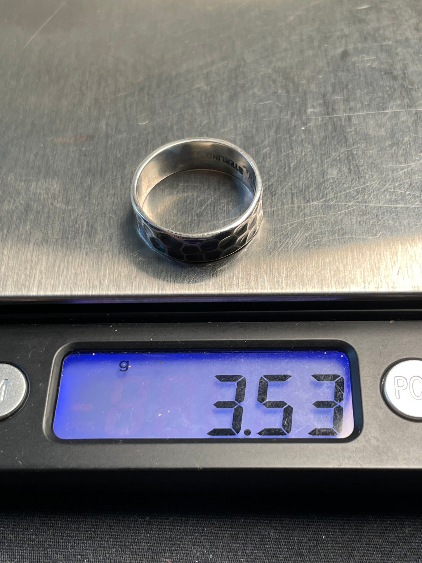 Hammered Sterling Silver Band Ring Size 7 | 925 Sterling Silver D173