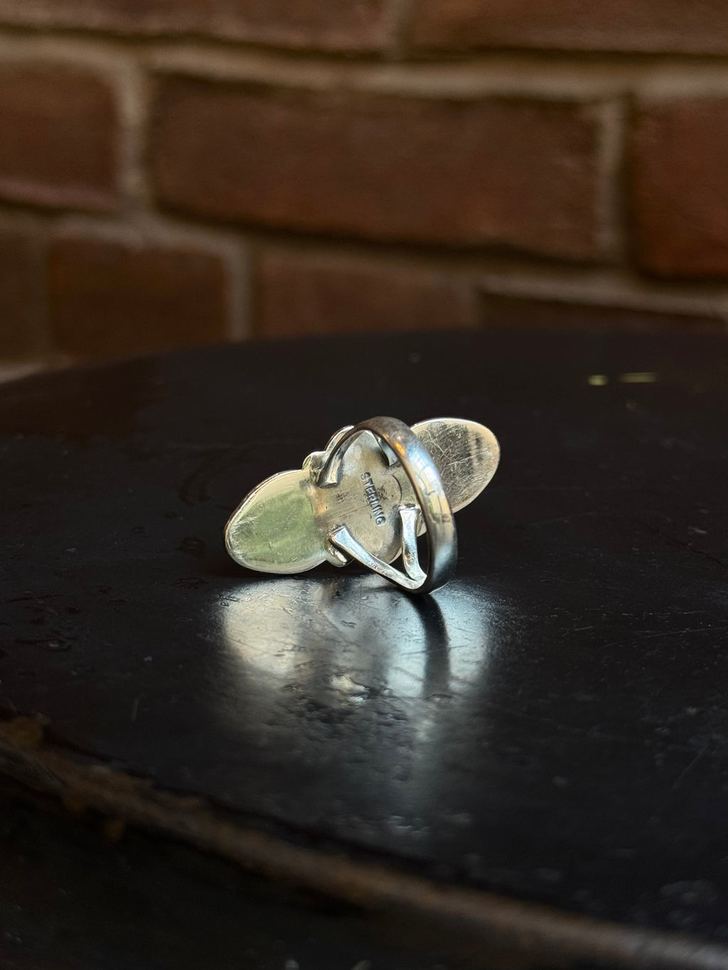 Lapis Lazuli Teardrop Ring | Sterling Silver | Size 10 | A909