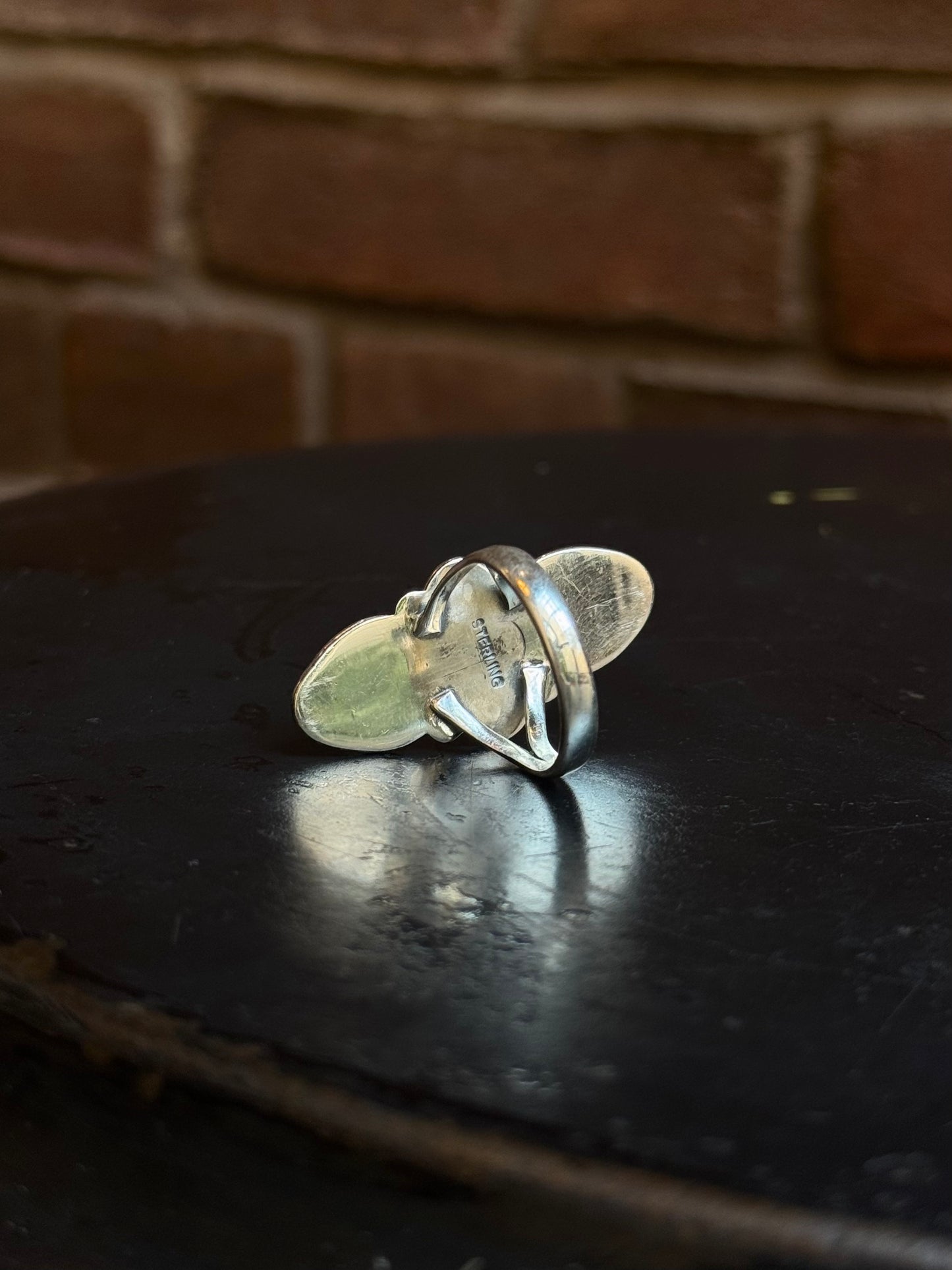 Lapis Lazuli Teardrop Ring | Sterling Silver | Size 10 | A909