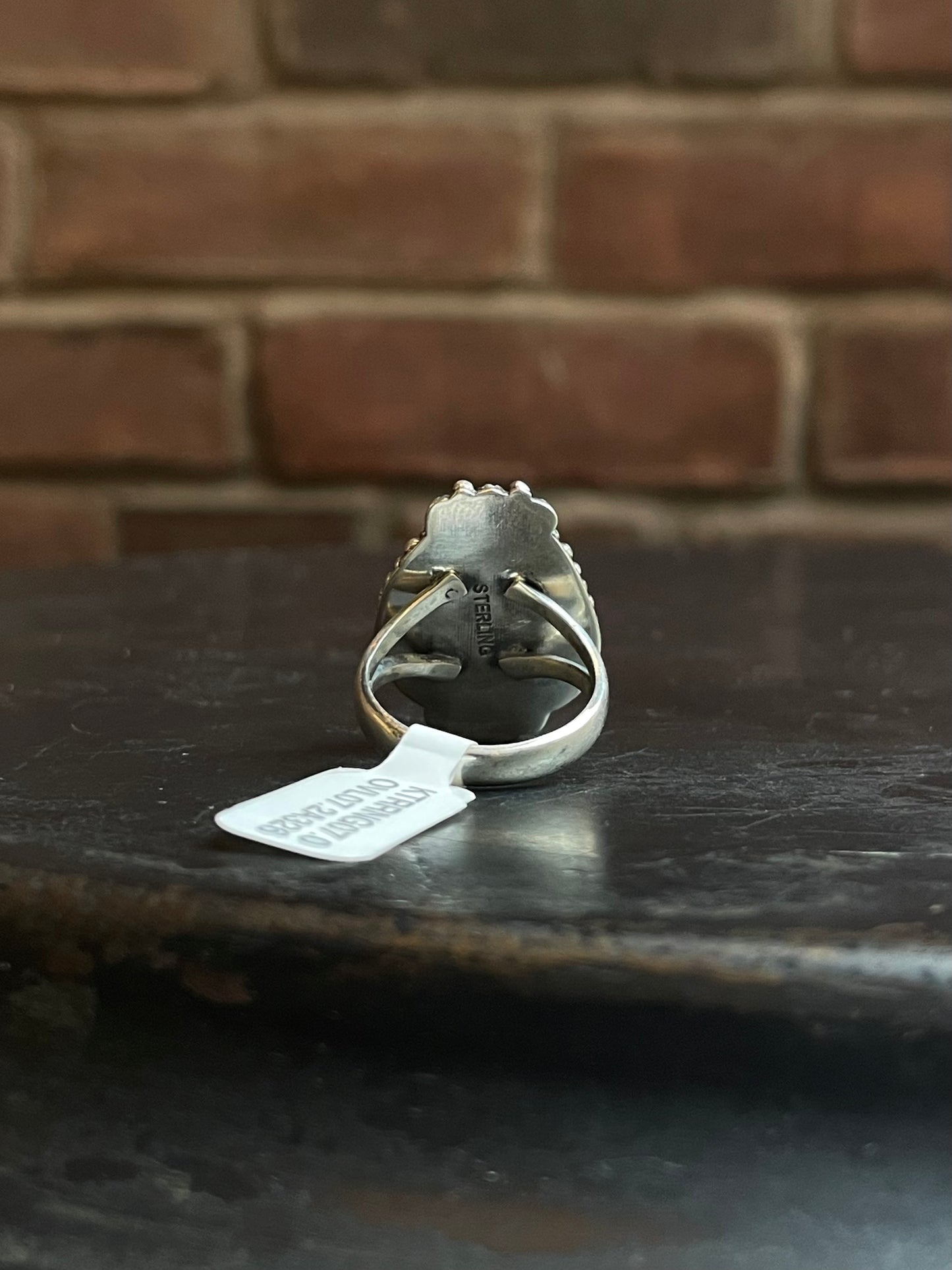 Kingman Turquoise Oval Ring | Sterling Silver | Size 7 | A326