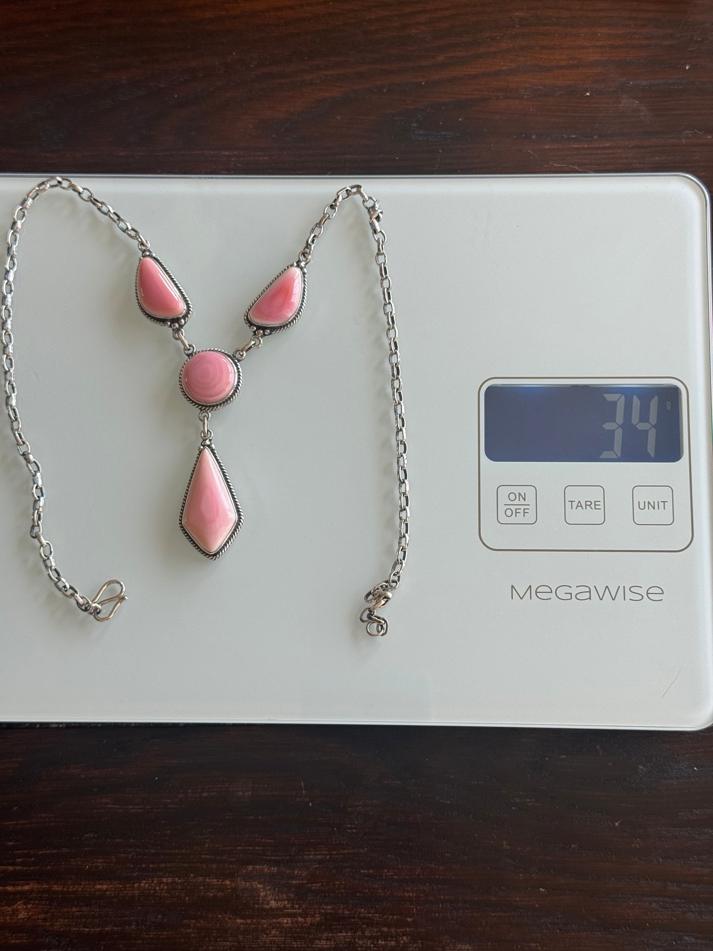 Pink Conch Kite Necklace | Sterling Silver | 3.2 in | A974