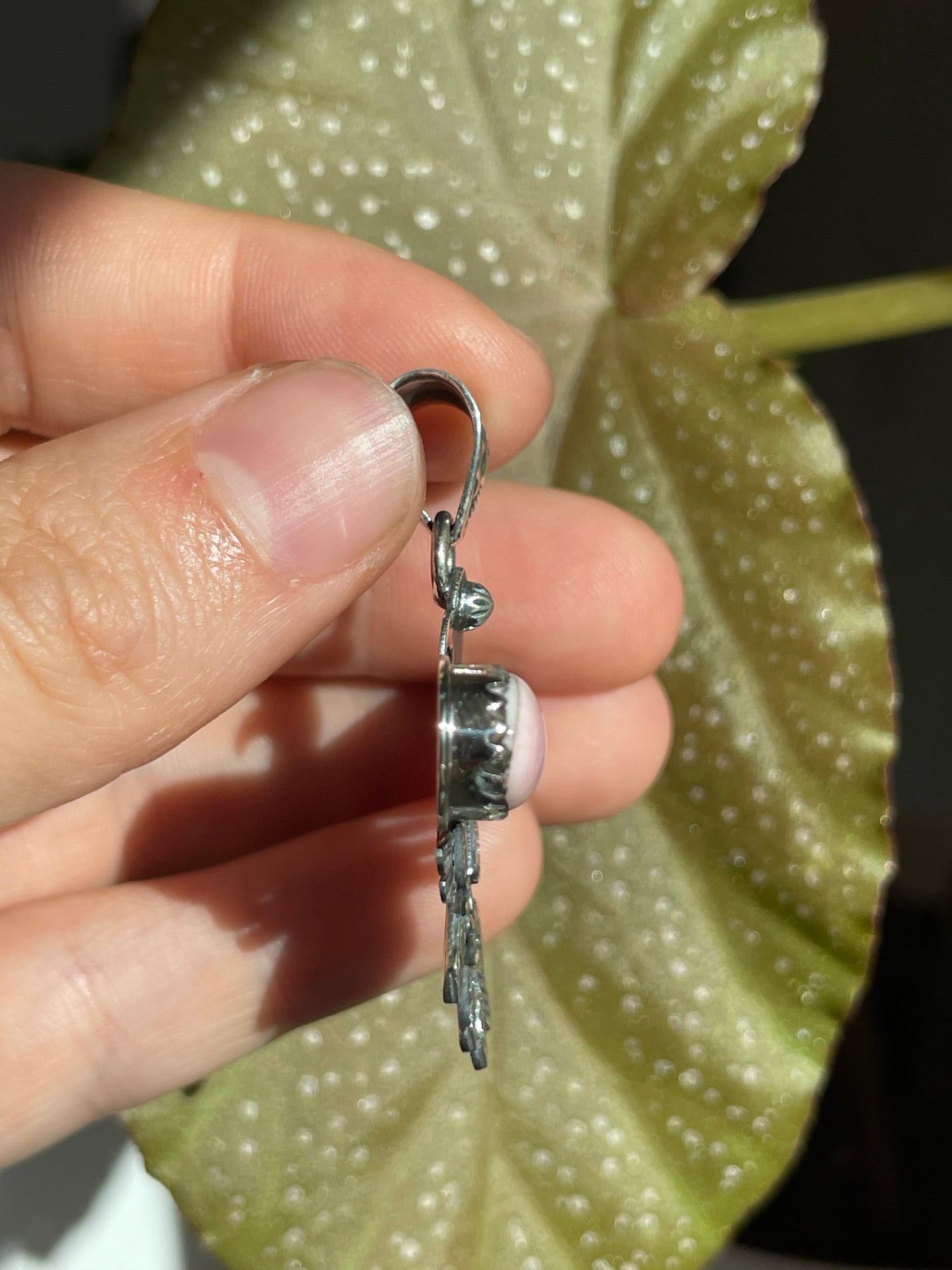 Pink Conch Thunderbird Pendant | Sterling Silver 925 B853