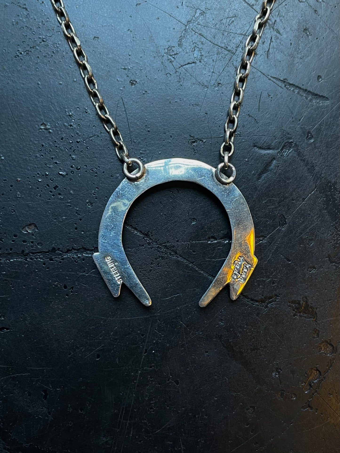 Kingman Lightning Bolts Turquoise Necklace | 925 Sterling Silver E361