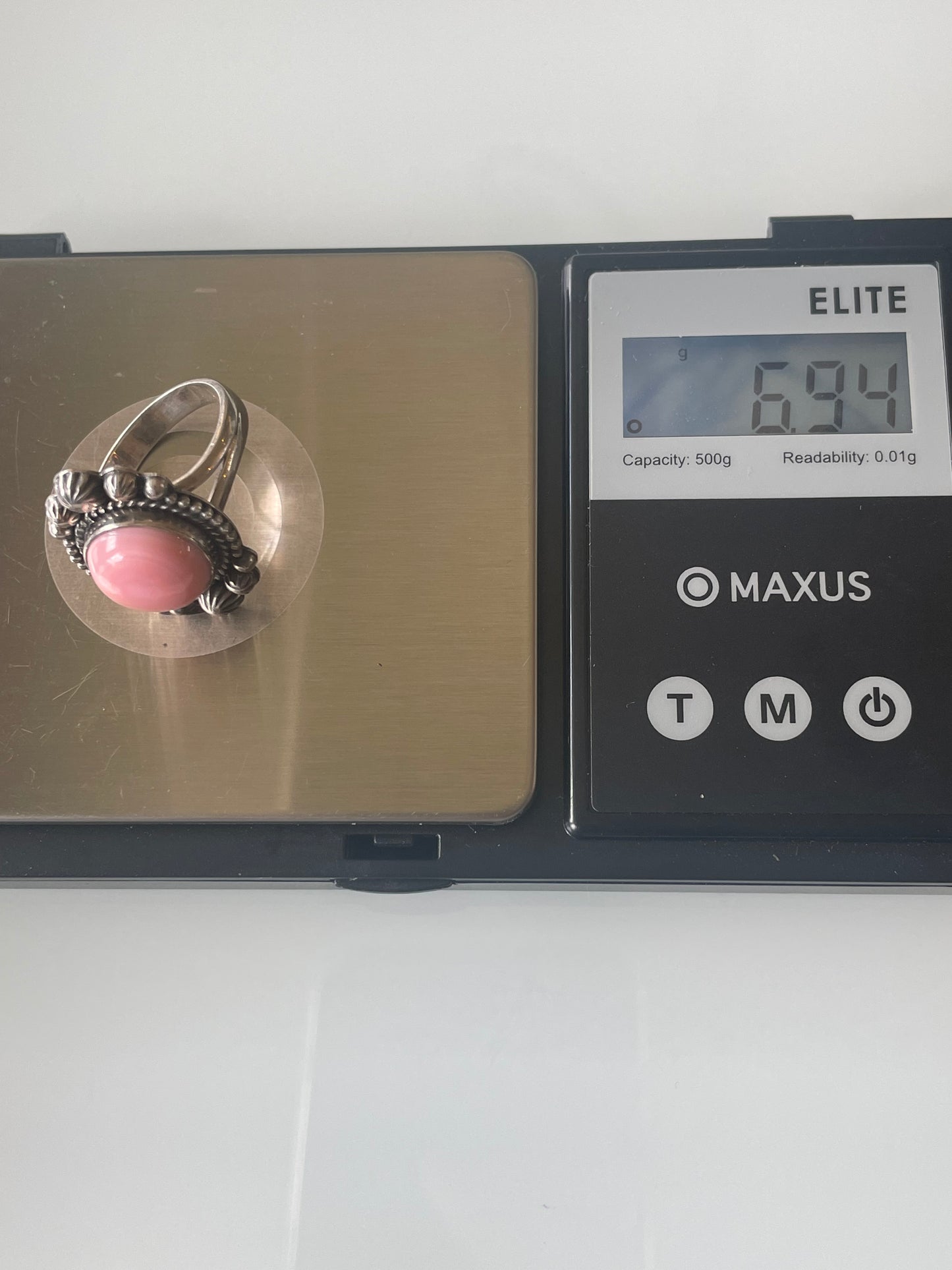 Pink Conch Ring Size 8 | 925 Sterling Silver G116